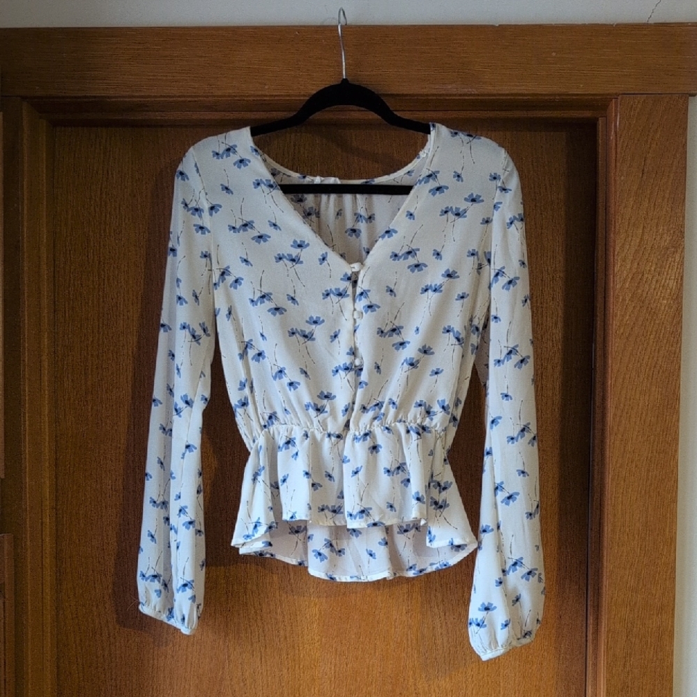 Floral Long Sleeve Women's Top